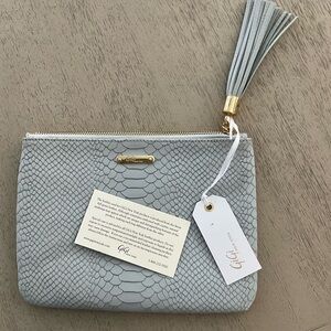 Gigi New York Gray Clutch Bag